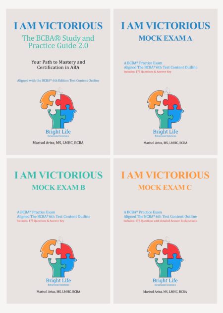 BCBA study pack with guide and three mock exams